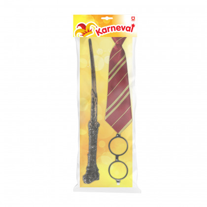 Wand wizard with glasses and tie