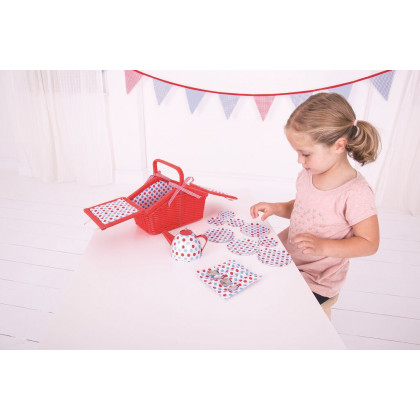 Bigjigs Toys Wooden - Picnic Tea set