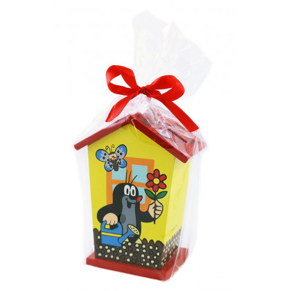 Wooden money box with Mole