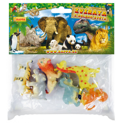 the funny wild animals, 6 pieces,2 types