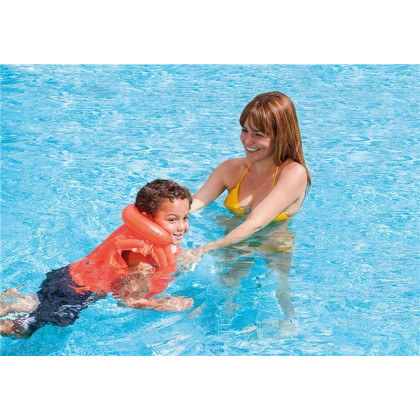 the infl. life jacket DELUXE red, 3-6yrs
