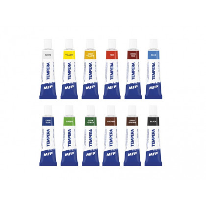 Tempera colors set 12 pcs 12ml