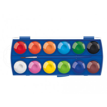 Water colors 12 pcs of colors 30mm+brush