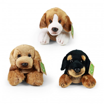 Plush dogs assort 18cm ECO-FRIENDLY