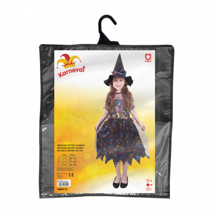 Children costume - colorful witch (M)