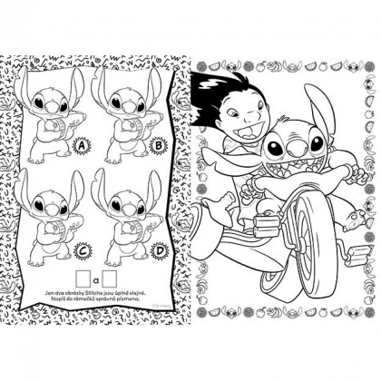 A4 coloring book with Lilo & Stitch stickers