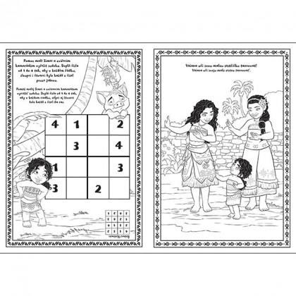 A4 Vaiana 2 coloring book